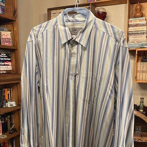 The Territory Ahead Blue and Yellow Casual Button Down Shirt